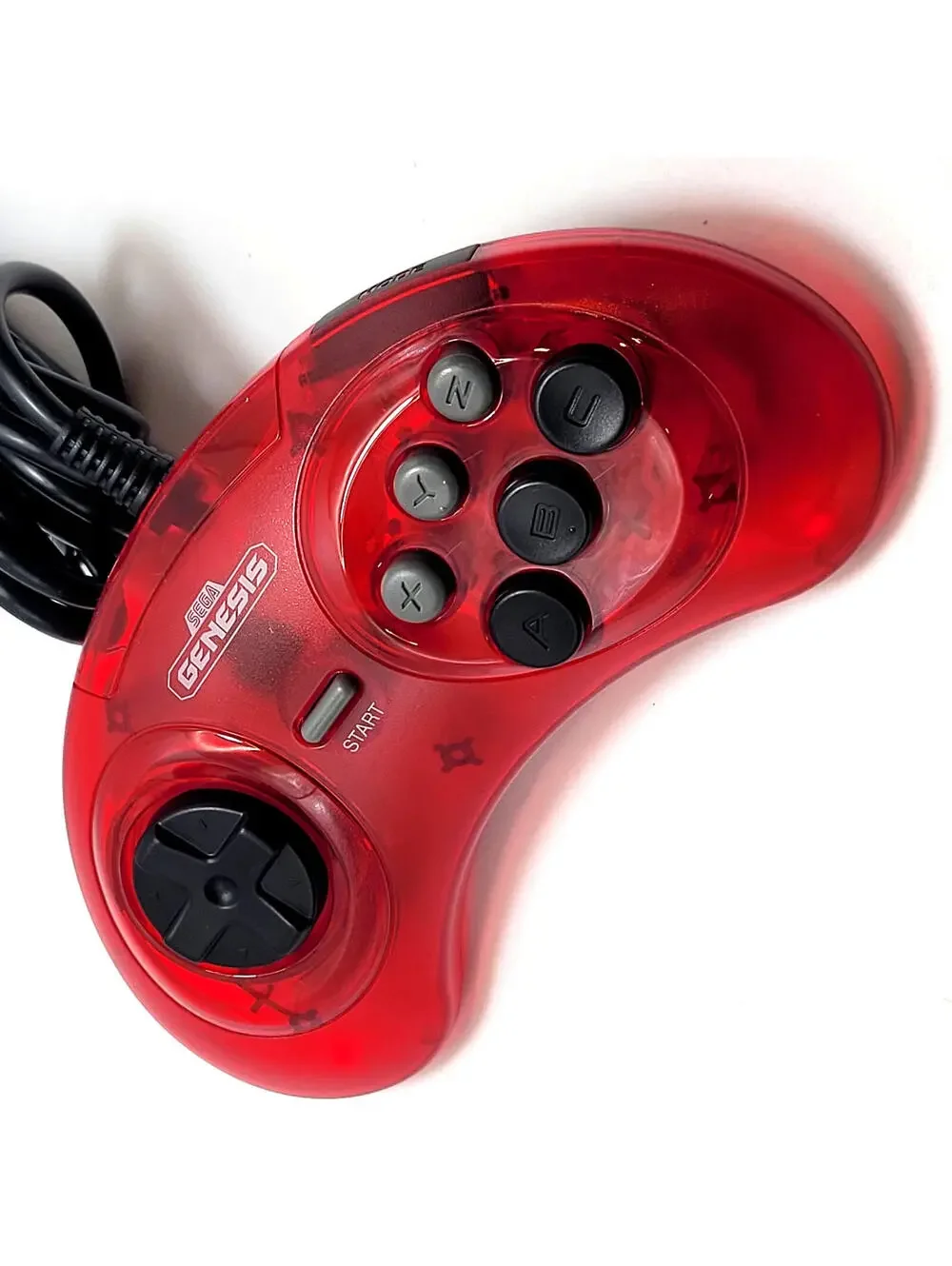 Retro-Bit Official Sega Genesis 6-Button Controller Pad for Sega Genesis - Red